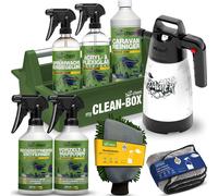 bio-chem Caravan & WoMo Außenpflege Set 9-teilig - Nettoyant extérieur professionnel & produit d'entretien pour PRV, verre acrylique, alu & plastique sur camping-car, caravane - Incl. canon à mousse,