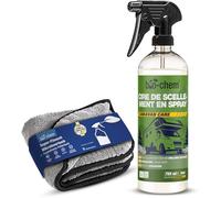 Bio-Chem - Cirage de protection de peinture en spray 750 ml + chiffon de polissage - Nettoyant carrosserie de voiture, moto, caravane, camping-car - Produit pour polissage de véhicules