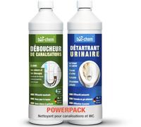 Bio-Chem - Déboucheur de canalisations professionnel 1L - Produit wc décapant toilette urine et calcaire 1L - Set de 2 produits spécialisés pour entretien de salle de bain