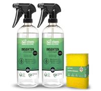 Bio-Chem - Décapant fientes d'oiseaux et traces d'insectes sur carrosserie voiture 2 x 750ml avec éponge - Nettoyant insectes et fientes d'oiseaux pour voiture, moto ou camping-car