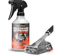 bio-chem Détachant de résine de fumée 500 ml - Nettoyant concentré pour four et gril + brosse pour gril avec grattoir pour gril à gaz, acier inoxydable, fonte et bien d'autres. - Extra contre les dépô