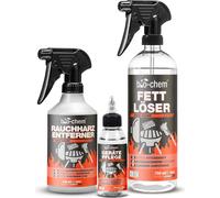 bio-chem Kit de nettoyage pour gril et four 3 pièces - Nettoyant puissant pour gril & entretien - Pour gril à gaz, four, acier inoxydable, fonte, fumoir et bien d'autres. - Fabriqué en Allemagne