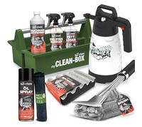 Bio-Chem - Kit Nettoyage BBQ avec Vaporisateur de Mousse 9 pcs - Décapant Résine 0,5L - Nettoyant Surfaces BBQ 750ml - Produit Entretien INOX 750ml - Spray d’Huile 100ml - avec Accessoires