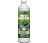 bio-chem liquide sanitaire pour toilettes de camping - 1 L avec gobelet doseur - Additif microbiologique pour toilettes hautement concentré - Agit contre les matières fécales, le papier & les odeurs d