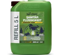 bio-chem liquide sanitaire pour toilettes de camping - 5 L avec gobelet doseur - Additif microbiologique pour toilettes hautement concentré - Agit contre les matières fécales, le papier & les odeurs d