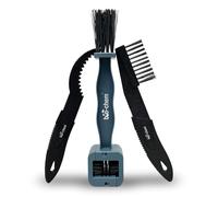 bio-chem Lot de 3 brosses de vélo - Brosse à pignon, brosse à chaîne et brosse de nettoyage de chaîne à 4 côtés - Kit de nettoyage professionnel pour vélos, chaînes et pignons - Nettoyage et entretien