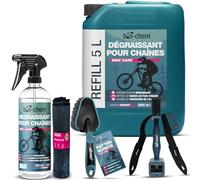 Bio-Chem - Nettoyant chaîne vélo 5L + 0,75L avec accessoires - Dégraissant écologique pour vélo de route et VTT