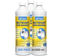 bio-chem - Nettoyant lave-linge & lave-vaisselle 3×1L - Nettoyant intensif liquide pour machines