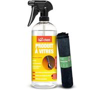 Bio-Chem - Nettoyant surfaces vitrées et en verre 750ml + chiffon en microfibres - produits et accessoires de nettoyage surfaces en verre, miroirs, fenêtres, vitres de voiture, façades de cuisine
