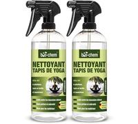 Bio-Chem - Produit nettoyant pour tapis de sport 2 x 750ml - Nettoyant tapis yoga fitness sport maison anti odeurs - Yoga accessoires de nettoyage tapis sport fitness