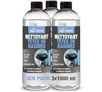 Bio-Chem - Produit nettoyant pour tete de rasoir 3 x 750ml - Nettoyant têtes de rasoirs electrique homme et femme - Adapté à toutes marques