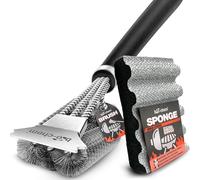 Bio-Chem - Set de 2 Accessoires pour Entretien Barbecue Grill fumoir - Éponge à Barbecue - Brosse à Barbecue - Nettoyage Pratique des barbecues, Grills, fumoirs