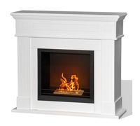 Bio-cheminée colonne - Cambridge - Bois blanc - 110x37x102h - Bio éthanol - Evacuation dessus