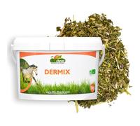 BIO CHEVAL DerMix - Complément Alimentaire Bio pour Cheval Sujet aux Démangeaisons et à la Dermite Estivale - Cure aux 8 Plantes Détoxifiantes (Bardane, Ortie, Pissenlit) - Fabriqué en France (1 kg)