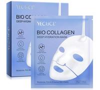 Bio Collagen Deep Hydration Mask 6pcs, Super Hydratant & Repulpant, Masque Visage Hydrogel Anti-âge et Rajeunissant pour les Rides et Ridules, Réduction des Pores, Amélioration de L'élasticité