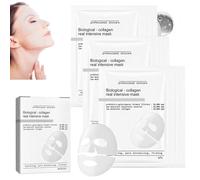 Bio Collagen Face Mask 4 Sheets, Masque Collagene Visage Korean,Masque Visage Coreen,Bio-Collagen Deep Mask Overnight,Deep Collagen Anti Wrinkle Lifting Hydrating Glow Facial Mask (12PC)