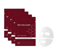 Bio Collagen Face Mask,5 Pièces Anti Wrinkle Mask,Masque Anti-Rides au Collagène,Deep Hydration & Glass Skin,Reduce Fine Lines & Wrinkles,Slow-Release Formula,Overnight Lift Masks,Korean Skincare