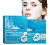 Bio Collagen Face Mask Bio Collagen Face Mask Masque de Collagène Pour le Visage Masque Collagene Masque Collagene Visage Korean, 4 Unité (1pc)