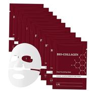 Bio-Collagen Face Mask,Korean Real Deep Anti Wrinkle Mask, Hydrogel Overnight Lift Masks with Slow-Release Formula for Glass Skin,Minimisation Pores, Amélioration l'Élasticité,Skincare Coréenne (10PC)