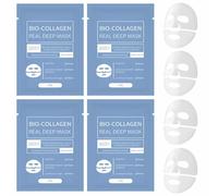 Bio Collagen Mask - 4/8Pcs Bio-Collagen Face Mask Overnight,Collagen Mask Hydrating Mask,Deep Collagen Anti Wrinkle Lifting Mask,Collagen Mask for Pore Minimizing and Improve Elasticity (4Pcs)