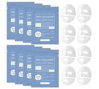 Bio Collagen Mask - 4/8Pcs Bio-Collagen Face Mask Overnight,Collagen Mask Hydrating Mask,Deep Collagen Anti Wrinkle Lifting Mask,Collagen Mask for Pore Minimizing and Improve Elasticity (8Pcs)