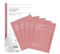 Bio Collagen Mask 5 Pièces | Masque Visage Anti-Âge, Hydratation Profonde & Réduction des Rides | Amélioration de l'Élasticité de la Peau | Masque Collagène Profond, Convient à Tous Types de Peau