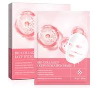 Bio Collagen Mask, Masque Visage Collagene, 4 Pcs Bio-Collagen Real Deep Mask, Masque Visage Hydratant, Collagen Mask