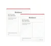 Bio Collagen Real Deep Mask Set - 34g*4 Masque visage - Ce masque en tissu au collagène offre des bienfaits raffermissants, hydratants et éclaircissants. Il est formulé avec un mélange de peptides de