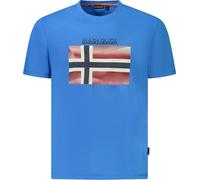 Bio Coton T-shirt manches courtes décontracté col rond Logo Napapijri : Taille - XL Taille : XL