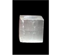 bio-elements - bougeoir cube en sélénite poli 700 g G