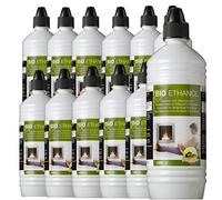 Bio-éthanol haute performance 12 L avec protection des mineurs et buses de remplissage à chaque bouteille