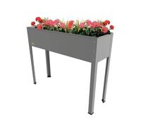 Bio Green CARRÉ Potager en MÉTAL FREISING-XL, Gris, 100 x 30 x 80 cm