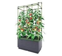 Boîte de plantation avec treillis - BIO GREEN - City Jungle - 34L - Universel - anthracite/vert