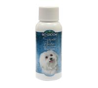 Bio-Groom Shampoing pour chien Super White - Pour pelage blanc et clair - Shampooing éclaircissant - Apporte de la brillance au pelage - Avec protéines de soja - 59 ml