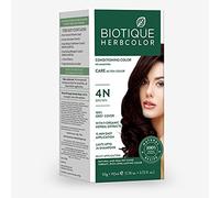 Bio Herbcolor 1N Natural Black 50 g + 110 ml (après-shampoing sans ammoniaque), avec 9 extraits d'herbes biologiques, dure jusqu'à 26 shampooings (4N marron)