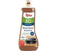 BIO Nettoyeur de sol concentré pour robot nettoyeur et robot aspirateur avec fonction de nettoyage ¿ Nettoyant à faible mousse pour sols scellés ¿ 1 x 1 l ¿ Avec échantillon de produit
