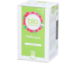 Bio Nutrisanté Hibiscus Draineur Infusion Thé Instantané 20 pc(s)