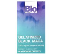 Bio Nutrition, Maca Noire Gélatinisée, 1 000 mg, 60 Gélules Végétariennes (500 mg par Gélule)