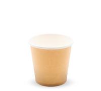Bio Packaging Lot de 50 gobelets en papier + PE couleur Havane 75 ml - 2,5 oz jetables