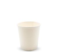 Bio Packaging Lot de 50 gobelets en papier + PE de couleur blanche de 120 ml - 4 oz jetables