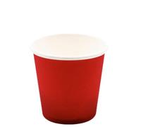 Bio Packaging Lot de 50 gobelets en papier + PE de couleur rouge de 75 ml - 2,5 oz jetables