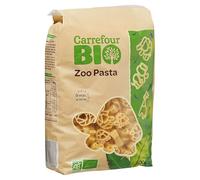 BIO - Pâtes zoo bio CARREFOUR | Savoureux et ludiques pour les repas des enfants | Idéal pour toute la famille | le sachet de 500g | LOT DE 4