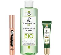 Bio - Routine Soin Yeux - 3 Produits Bio & Naturel - Mascara, Eau Micellaire Et Le Soin De Jouvence Anti-Âge Yeux[X494]