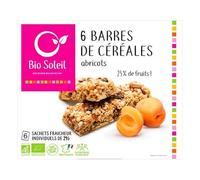 BIO SOLEIL - 6 barres abricots 125g - Vente à l'unité - meilleure offre