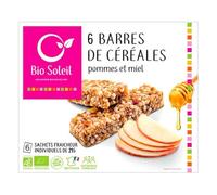 Bio Soleil - 6 barres pomme & miel 125g - unité