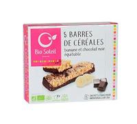 BIO SOLEIL - Barres de céréales banane chocolat x5 130g - Vente à l'unité - meilleure offre