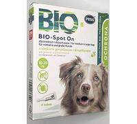 BIO-Spot On 4 pipettes I Remède naturel contre les tiques et les puces I Protection contre les tiques pour chiens de taille moyenne et grande à base biologique