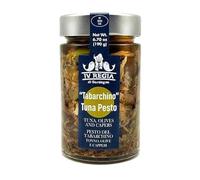 Bio-Thunfischpesto mit Oliven und Kapern.