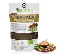 BIO Triphala Elikafoods® BIOLOGIQUE. 120 comprimés de 500 mg. Nettoie et détoxifie le côlon. Contre la constipation. Naturel, végétalien et sans gluten. Facile à prendre. Directement depuis l'Himalaya