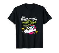 Bio Unicorn Wrangler Combinaison Graphique de Dessin animé T-Shirt